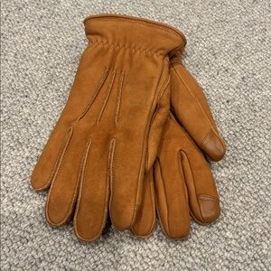 UGG Men's Tan Leather Gloves